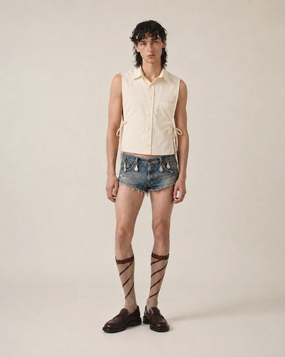 The Devoto Shirt 001 Butter worn