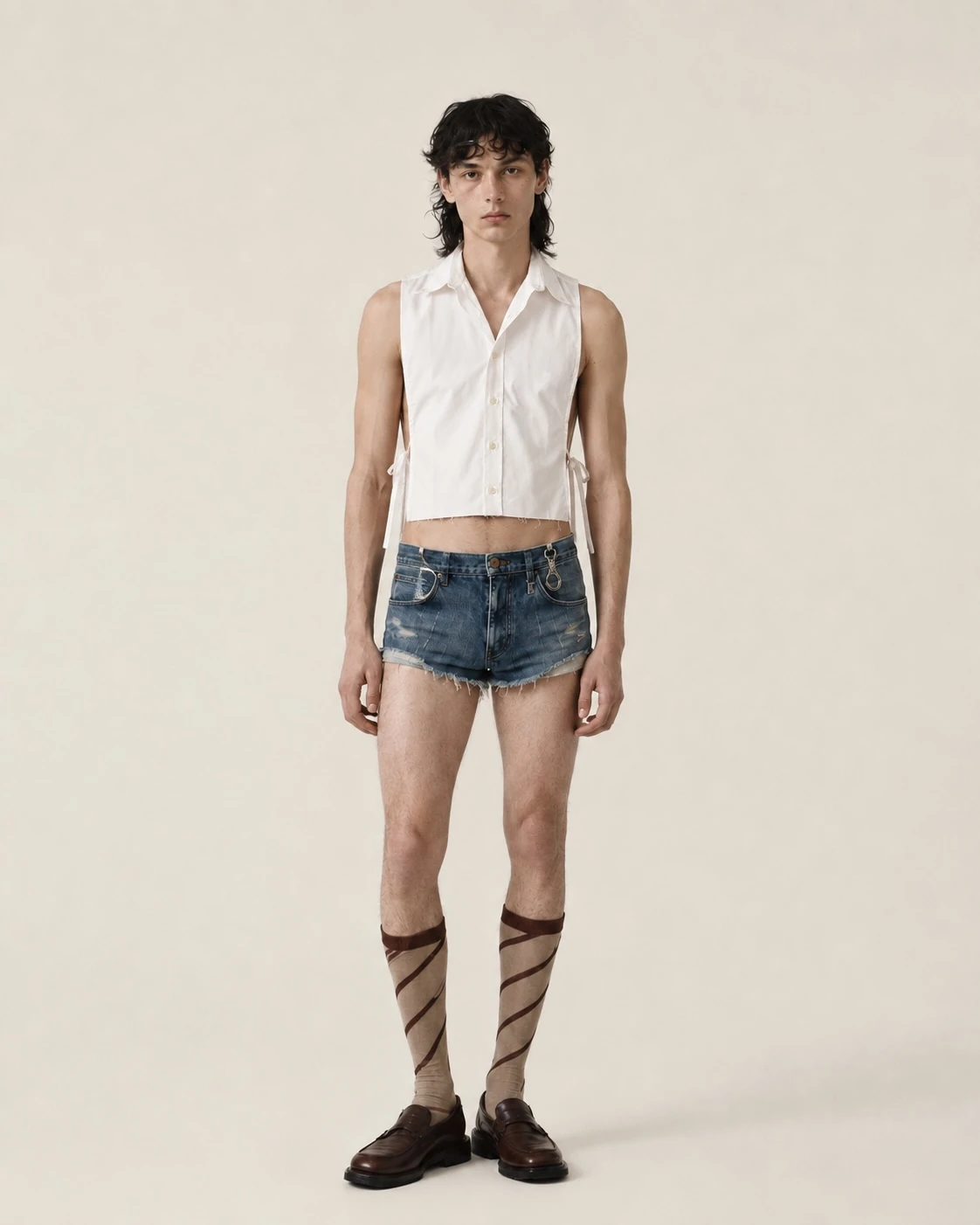 The Devoto Shirt 001 White worn