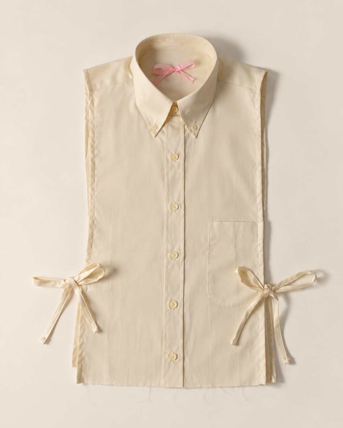DEVOTO SIDE-TIE SHIRT — BUTTER