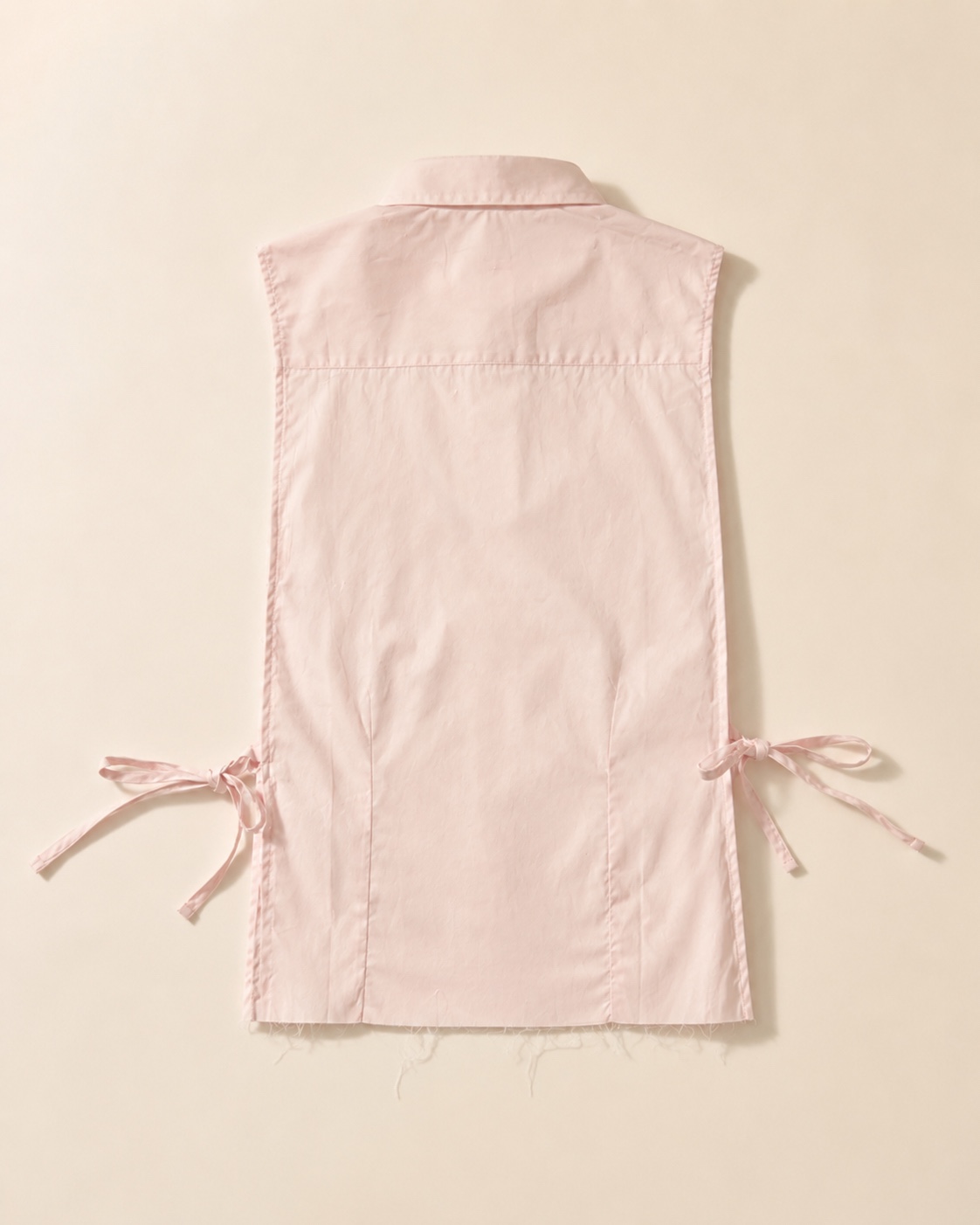 DEVOTO SIDE-TIE SHIRT — PALE PINK back