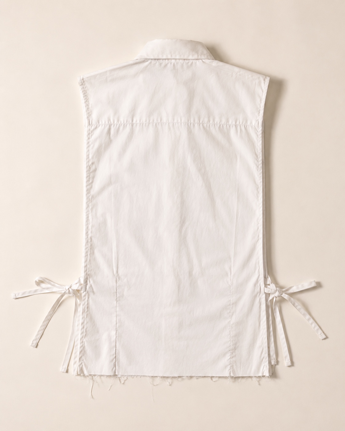 DEVOTO SIDE-TIE SHIRT — WHITE back