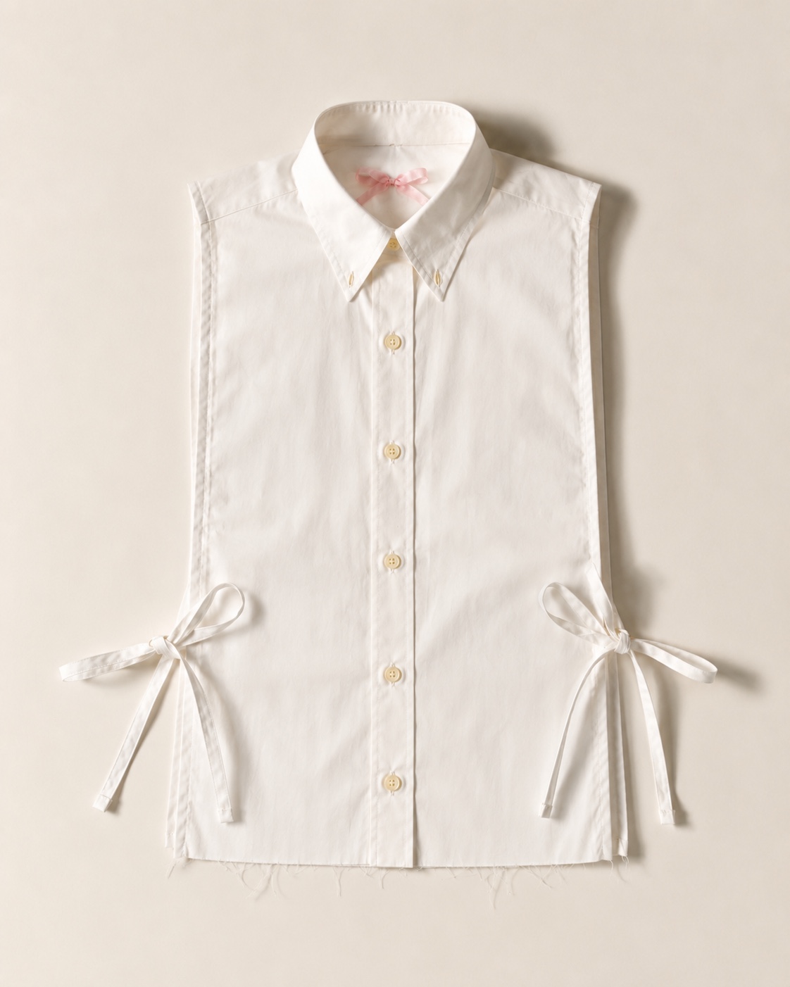 DEVOTO SIDE-TIE SHIRT — WHITE